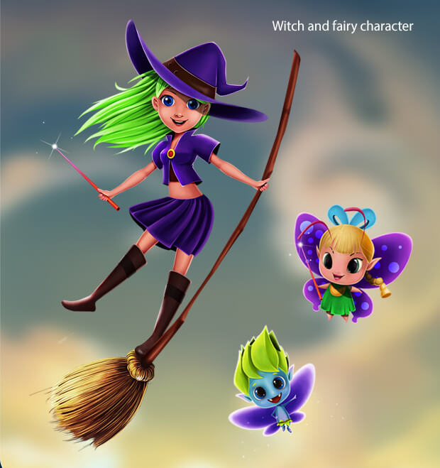 Witch and Fairy Character