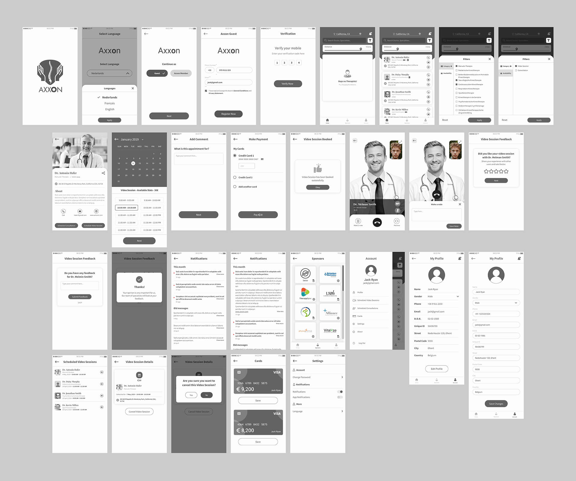 wireframe design sample